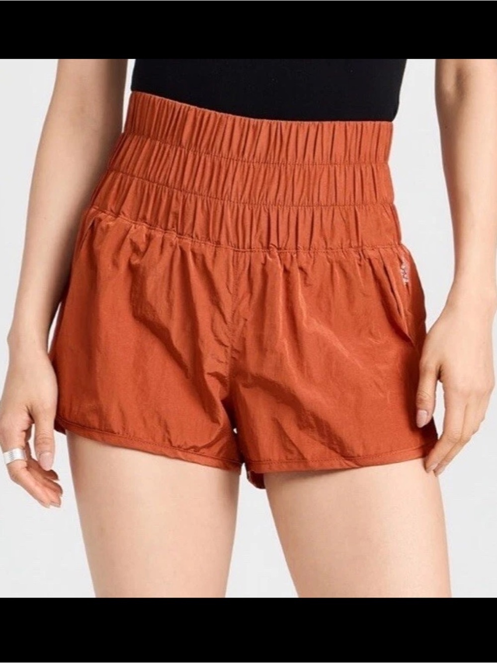 FP Movement by Free People ~ The Way Home Russet Orange Red Earth Running Shorts
